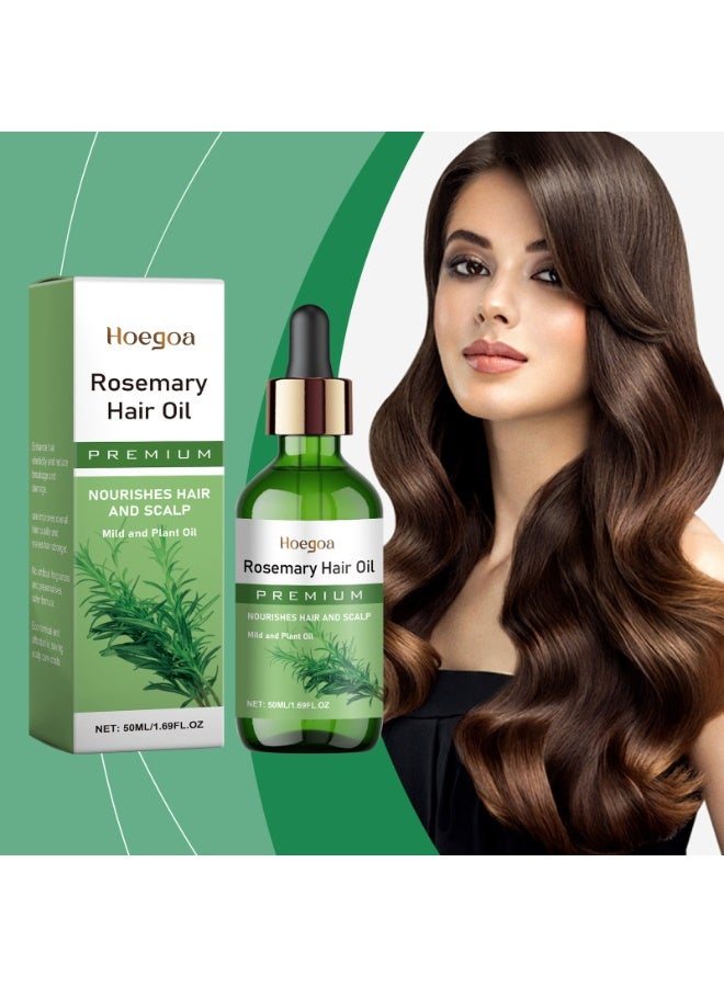 HOEGOA Rosemary Oil Hair Treatment - Strengthens, Smooths, Nourishes, Repairs, Reduces Frizz, Promotes Hair Growth 50ML - Image 1